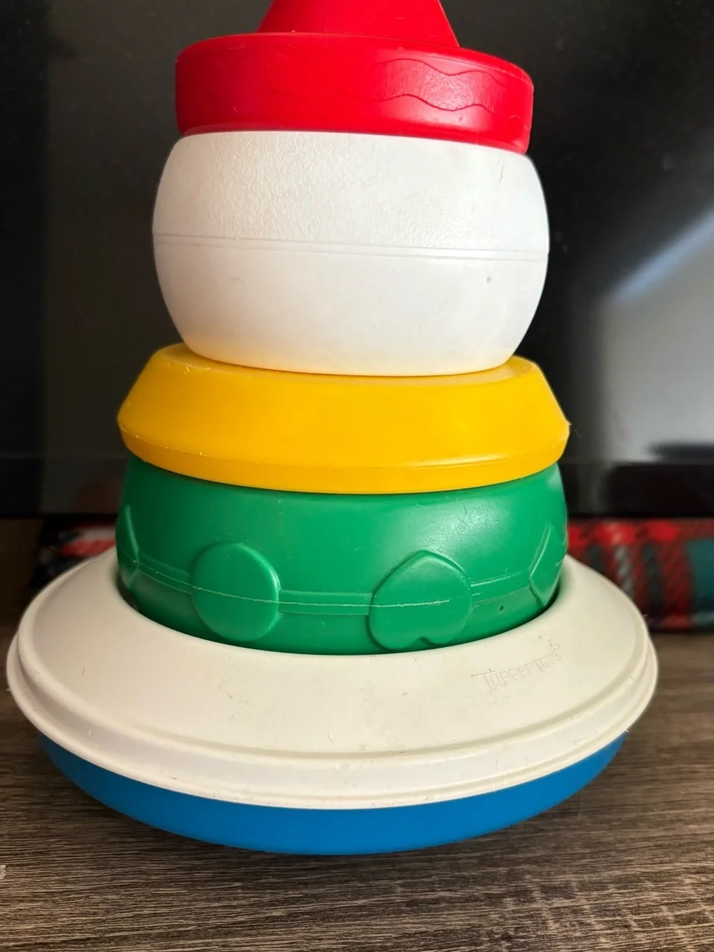 Vintage Tuppertoys Classic Stacking Clown Toy - Multi-Color